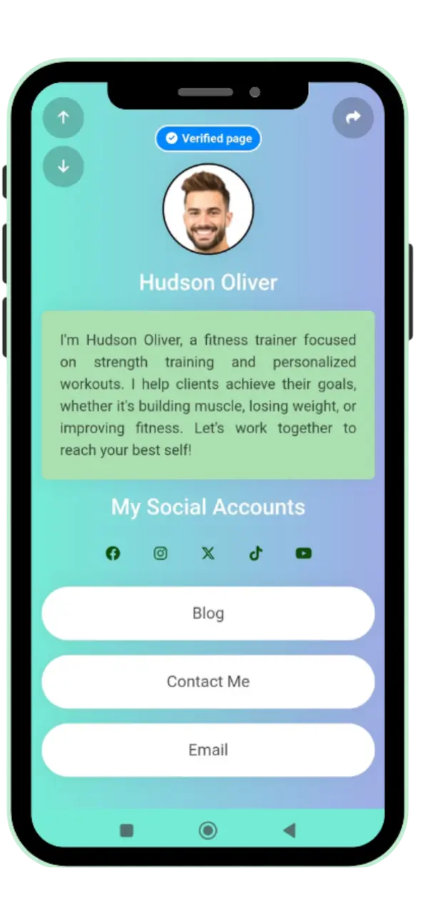 Screenshot of biolink page examples